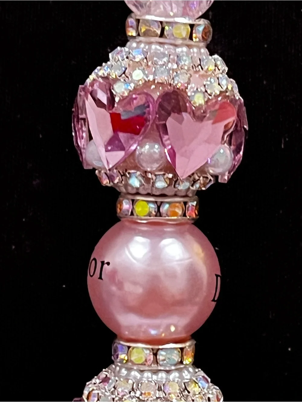Designer inspired Pink and gold Butterfly focal fancy beaded Beaded pen!
